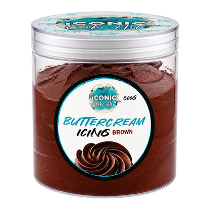 Brown Vanilla Ready to Use Buttercream 500g - Iconic Cake Art