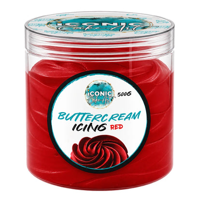 Red Vanilla Ready to Use Buttercream 500g - Iconic Cake Art