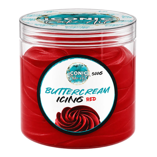 Red Vanilla Ready to Use Buttercream 500g - Iconic Cake Art