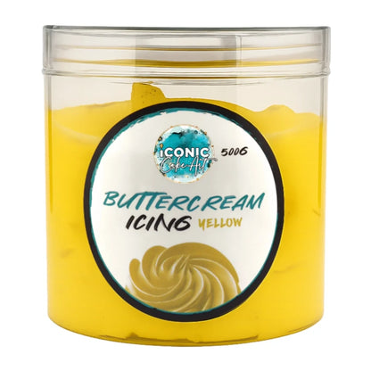 Yellow Vanilla Ready to Use Buttercream 500g - Iconic Cake Art