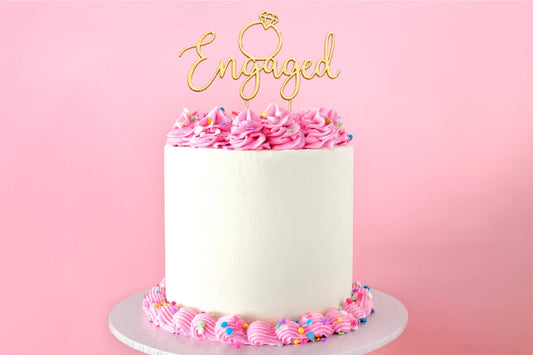 Gold Engaged Topper - BSC