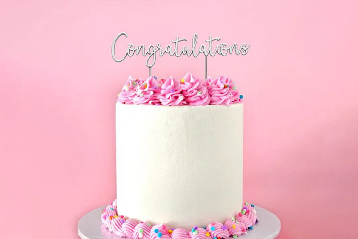 Silver Congratulations Topper - BSC