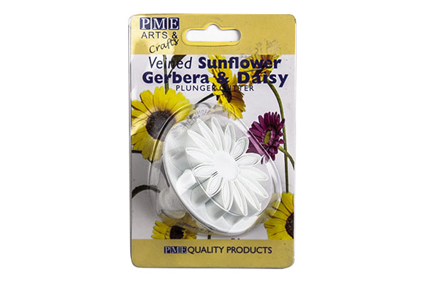 ( 1.8 Inch) Small Veined Sunflower Daisy Gerbera Floral Plunger Cutters 44mm - PME