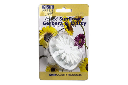 ( 1.8 Inch) Small Veined Sunflower Daisy Gerbera Floral Plunger Cutters 44mm - PME