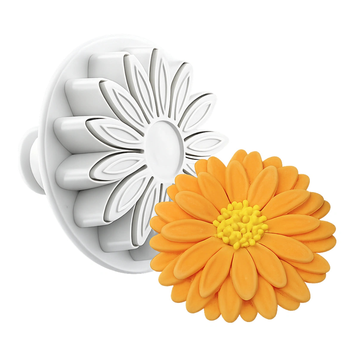 ( or 2.2 Inch) Medium Veined Sunflower Daisy Gerbera Floral Plunger Cutters 56mm - PME
