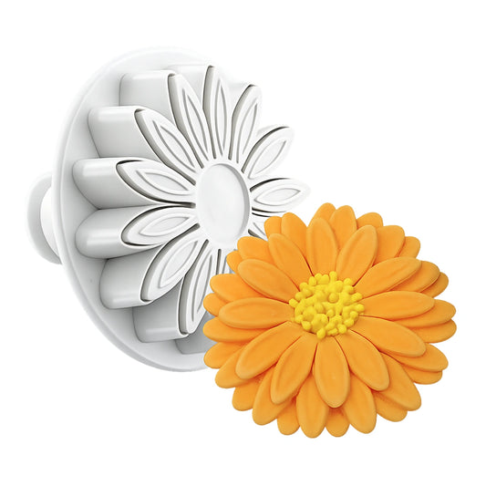 ( or 2.2 Inch) Medium Veined Sunflower Daisy Gerbera Floral Plunger Cutters 56mm - PME