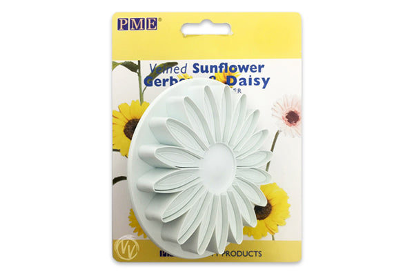 ( 3.3 Inch) XL Veined Sunflower Daisy Gerbera Floral Plunger Cutters 85mm - PME