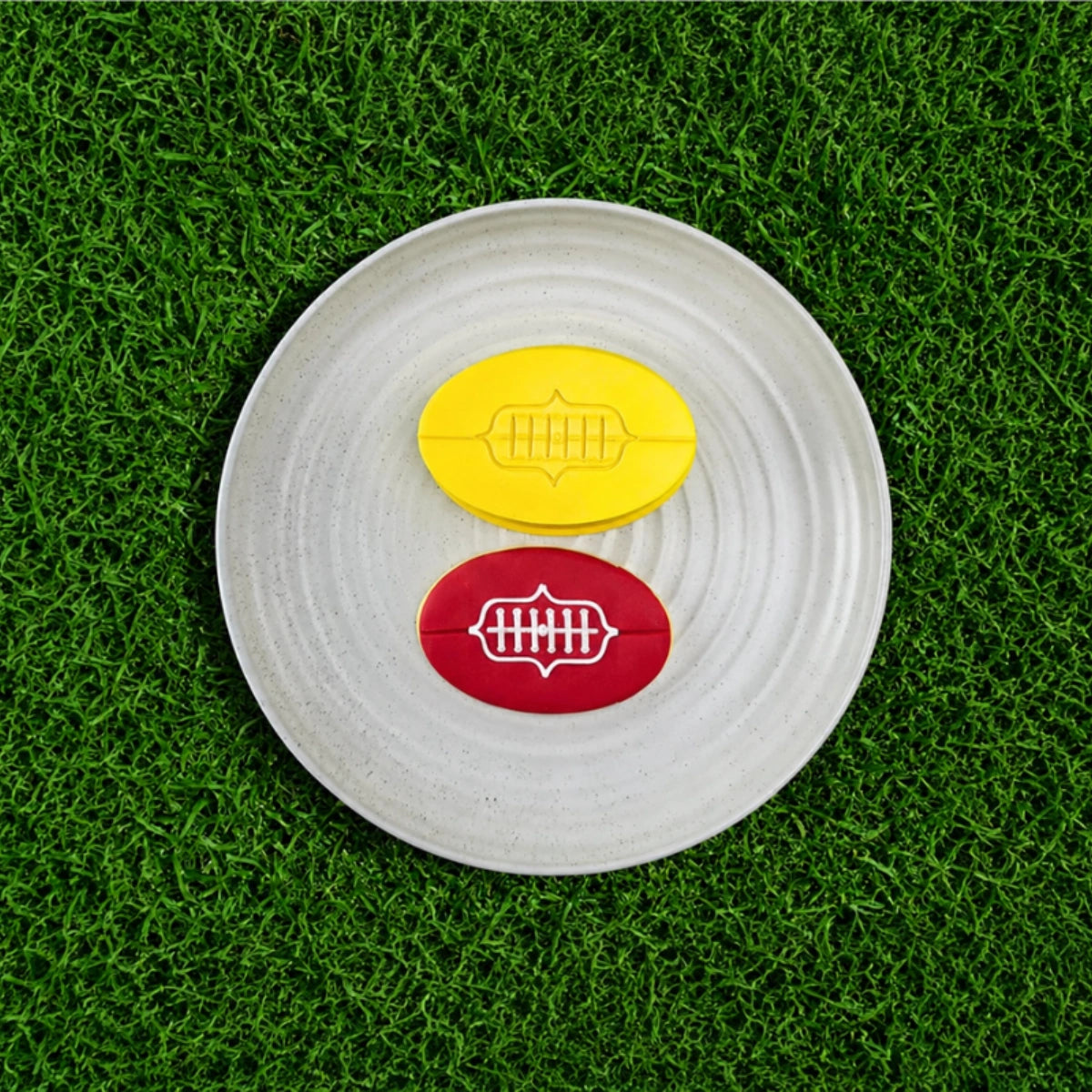 Afl Football Laces Cutter and Debosser Set - Custom Cookie Cutters
