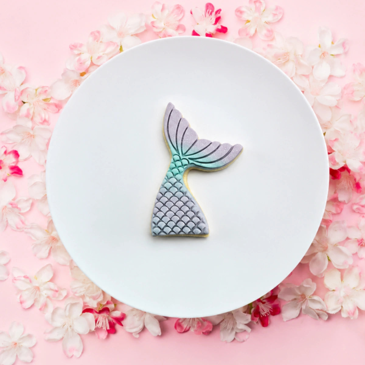 Mermaid Tail Cutter and Embosser Set - Custom Cookie Cutters