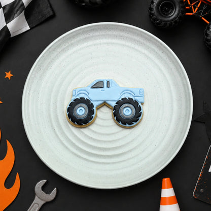 Monster Truck Embosser and Cutter Set - Custom Cookie Cutters