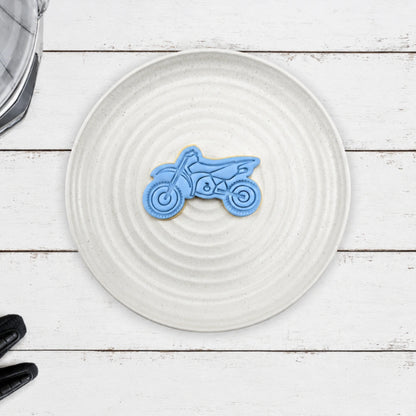 Dirt Bike Embosser and Cutter Set - Custom Cookie Cutters