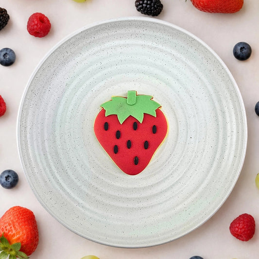 Strawberry Embosser and Cutter - Custom Cookie Cutters