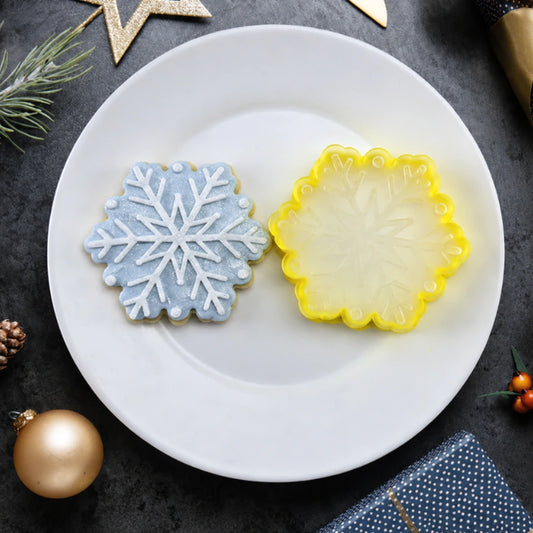 Large Snowflake Cutter and Debosser Set - Custom Cookie Cutters