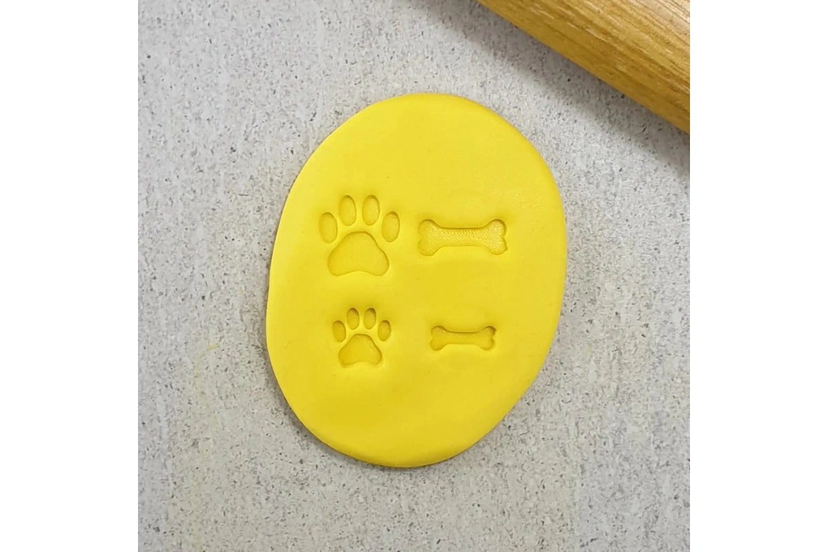 Dog Bone and Paw Embosser Set - Custom Cookie Cutters
