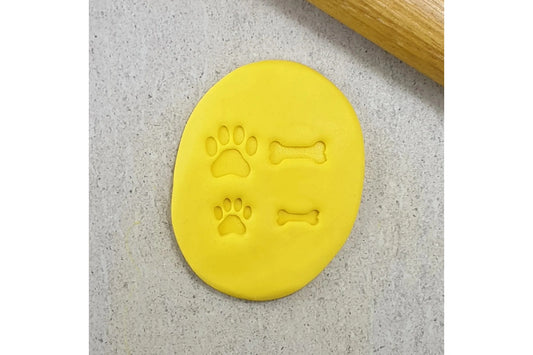 Dog Bone and Paw Embosser Set - Custom Cookie Cutters