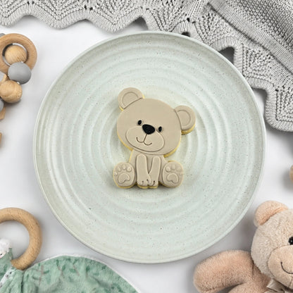 Teddy Bear Cutter and Debosser Set - Custom Cookie Cutters