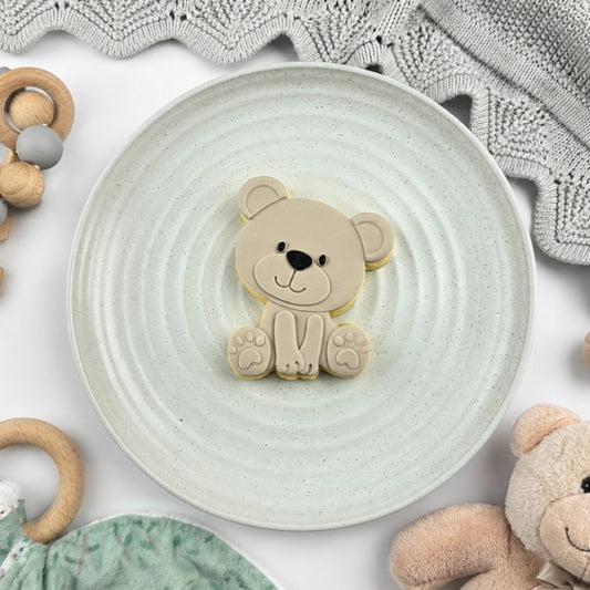 Teddy Bear Cutter and Debosser Set - Custom Cookie Cutters