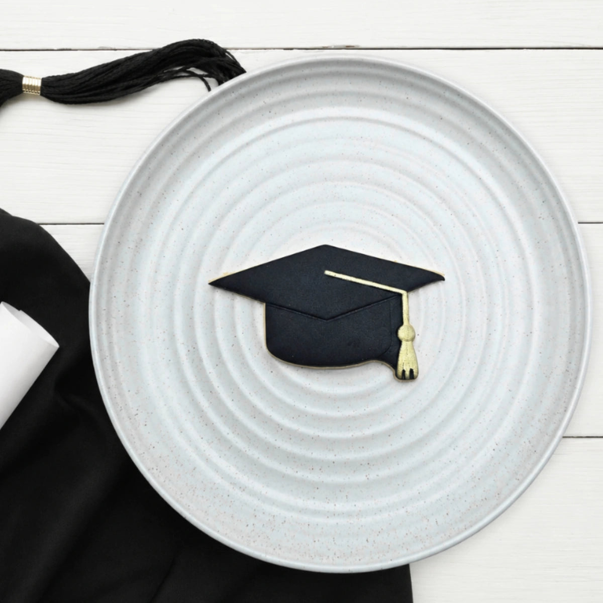 Graduation Hat Cutter and Embosser Set - Custom Cookie Cutters
