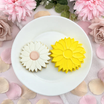 Sunflower Embosser and Cutter Set - Custom Cookie Cutters