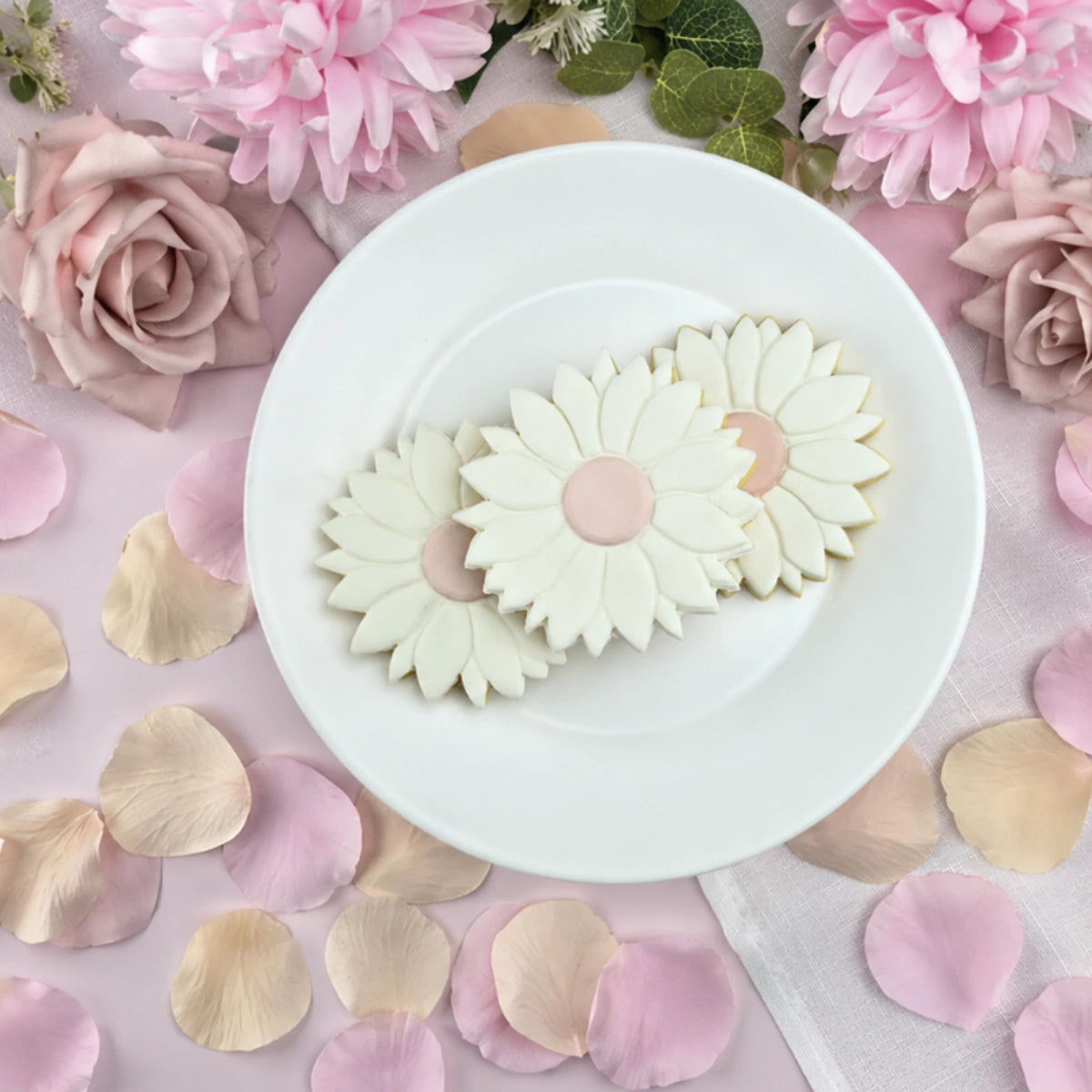 Sunflower Embosser and Cutter Set - Custom Cookie Cutters