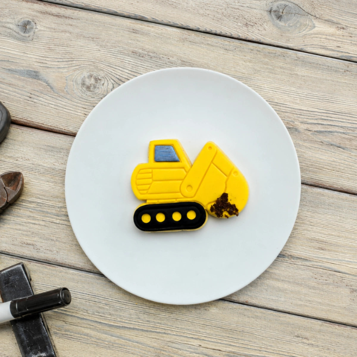 Digger Cutter and Embosser Set - Custom Cookie Cutters