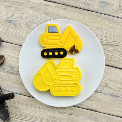 Digger Cutter and Embosser Set - Custom Cookie Cutters