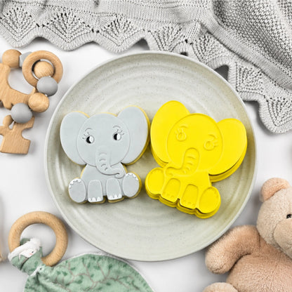 Elephant Cutter and Embosser Set - Custom Cookie Cutters