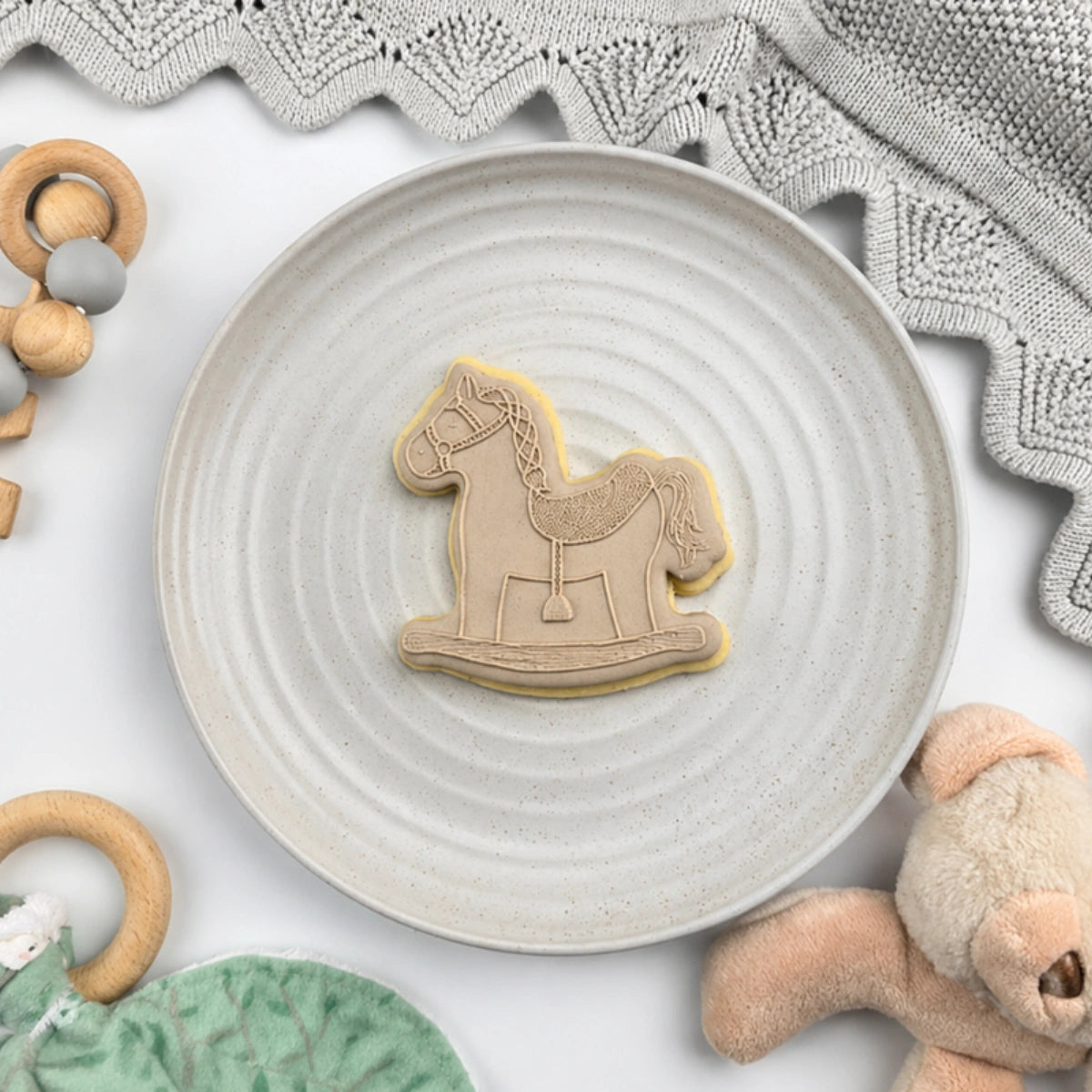 Rocking Horse Debosser and Cutter Set - Custom Cookie Cutters