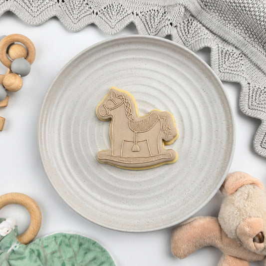 Rocking Horse Debosser and Cutter Set - Custom Cookie Cutters