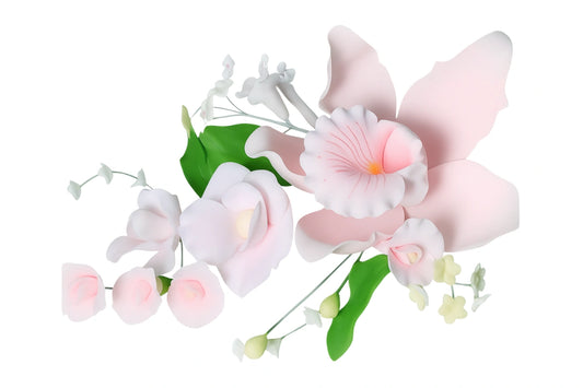 Pink Cymbidium Orchid Spray Large - Sweet Sugar Flowers