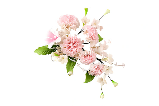 Pink Carnation Spray Bouquet - Sweet Sugar Flowers