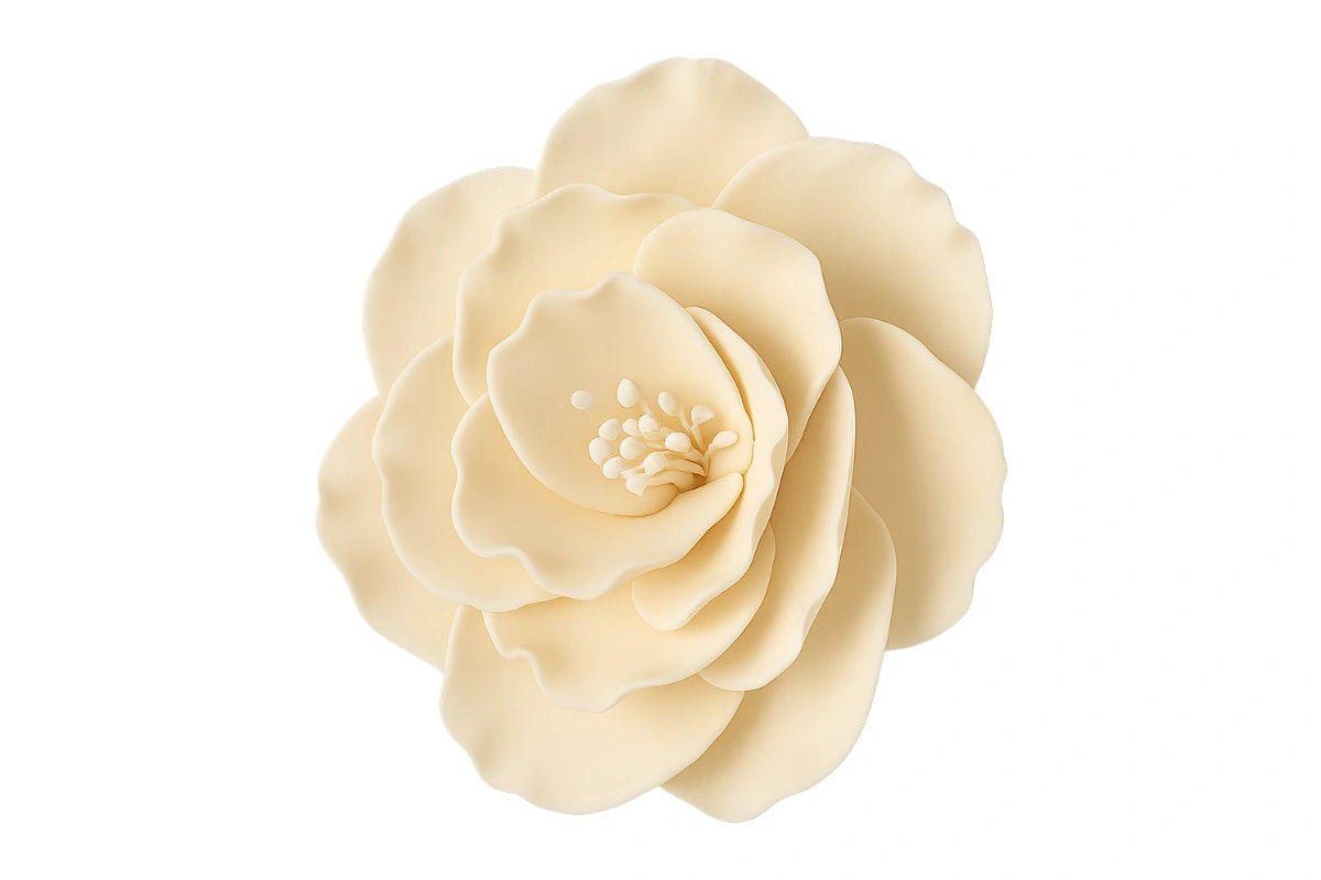 Ivory Single Medium Briar Rose - Sweet Sugar Flowers