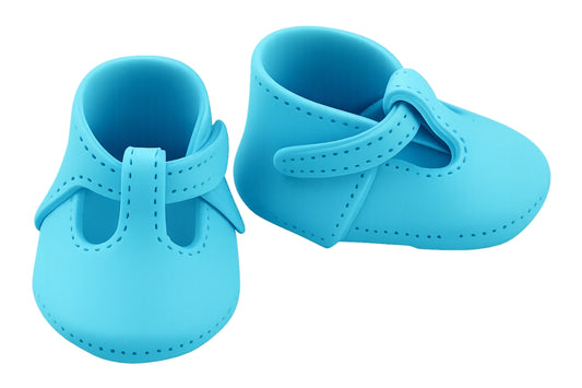 Blue Edible Baby Booties in Type 1 - Decorations - Sweet Sugar Flowers