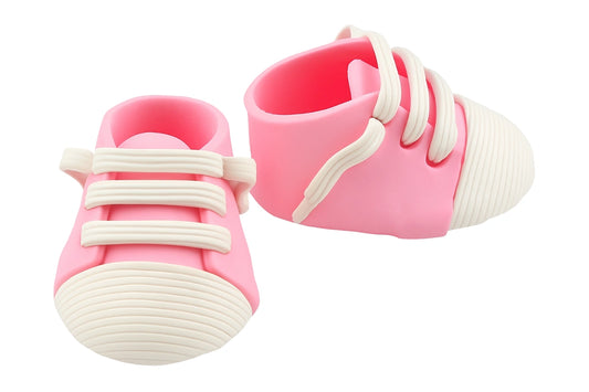 Pink Edible Baby Booties in Type 2 - Decorations - Sweet Sugar Flowers
