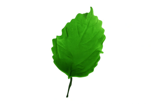 Green Single Small Rose Leaf with Wire - Sweet Sugar Flowers