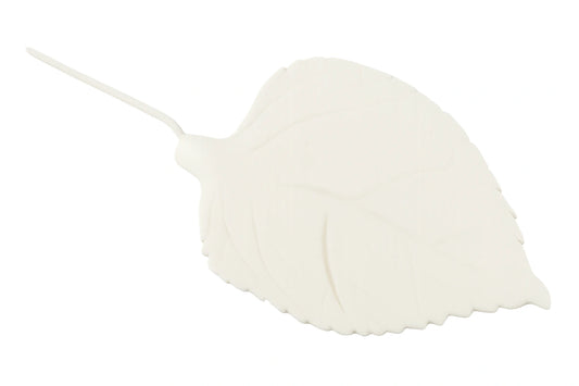 White Single Small Rose Leaf with Wire - Sweet Sugar Flowers