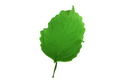 Green Single Large Rose Leaf with Wire - Sweet Sugar Flowers