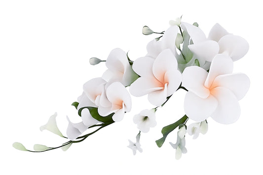 Yellow Large Frangipani Spray Centre - Sweet Sugar Flowers