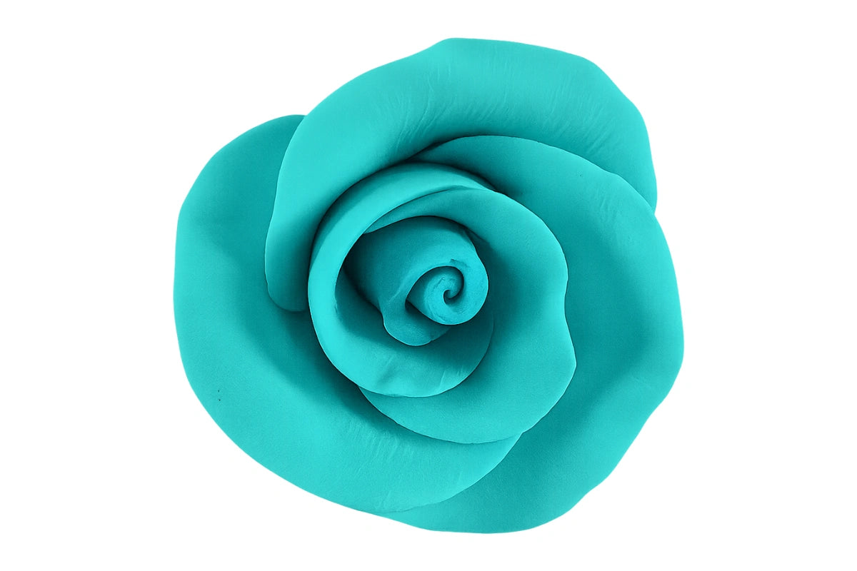Blue Single Tea Rose 3cm - Sweet Sugar Flowers