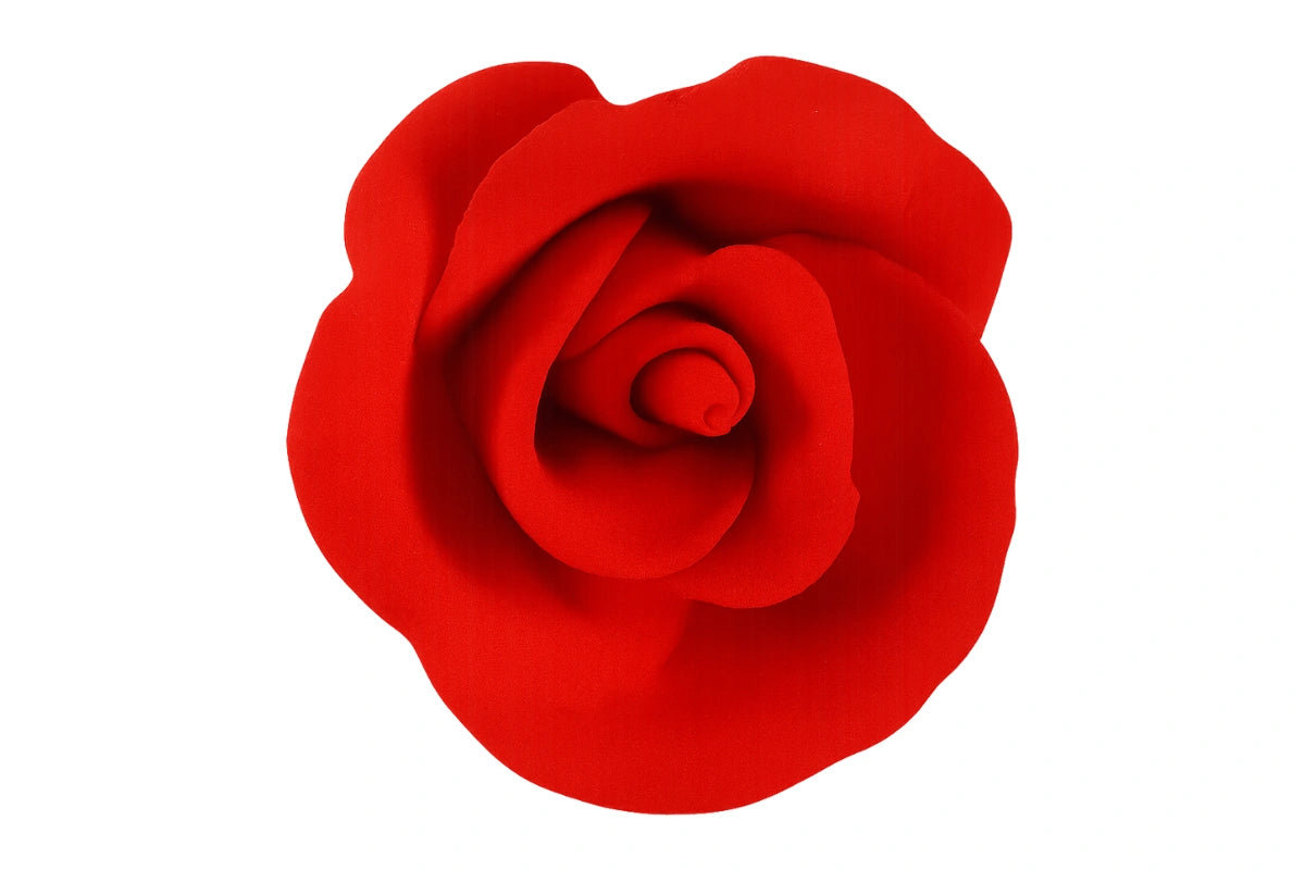 Red Single Tea Rose 3cm - Sweet Sugar Flowers