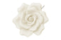 White Single Curled Rose Large - Sweet Sugar Flowers
