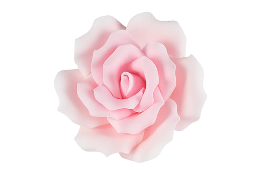 Pink Single Curled Rose Medium in - Sweet Sugar Flowers