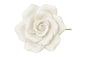White Single Curled Rose Medium in - Sweet Sugar Flowers