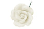 White Single Curled Rose Small in - Sweet Sugar Flowers