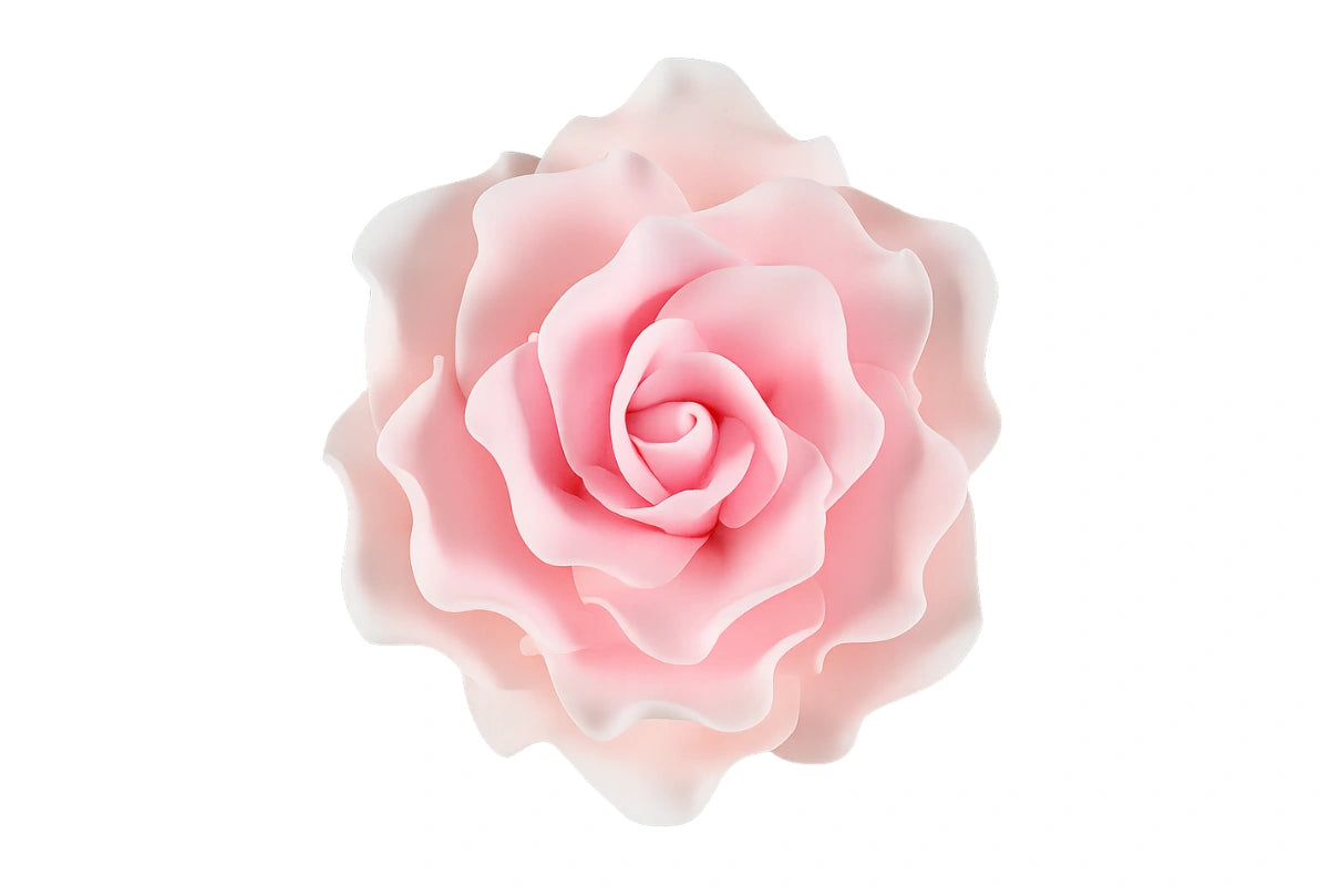Pink Single Damask Rose Large - Sweet Sugar Flowers