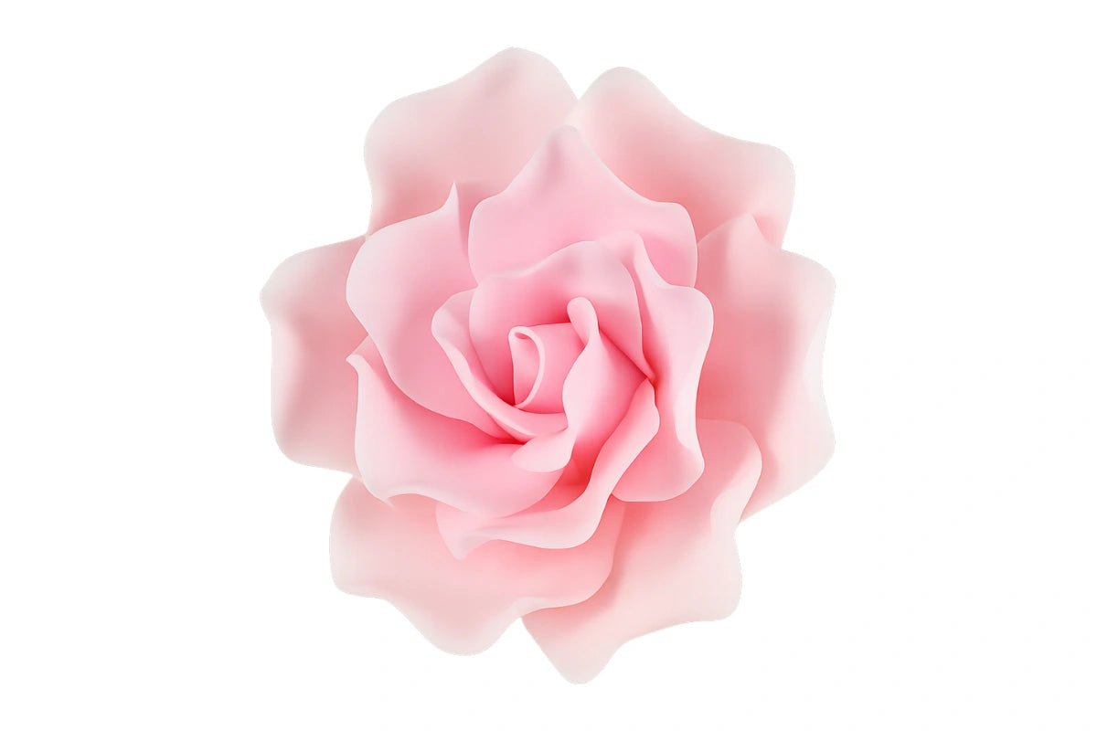 Pink Single Damask Rose Medium - Sweet Sugar Flowers