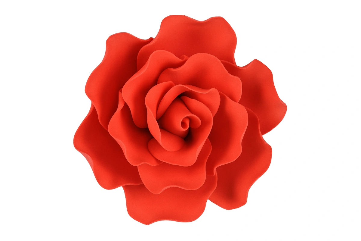 Red Single Damask Rose Medium - Sweet Sugar Flowers