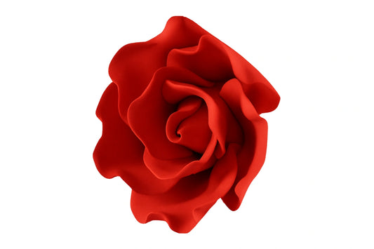 Red Single Damask Rose Small - Sweet Sugar Flowers