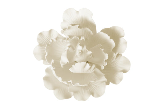 White Large Closed Peony 12cm - Sweet Sugar Flowers