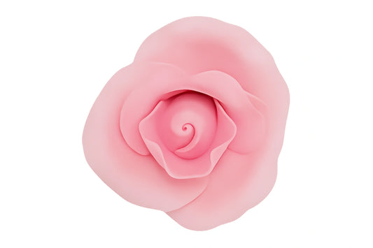 Pink Medium Single Rose - Sweet Sugar Flowers